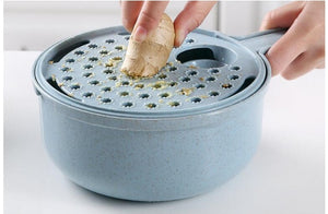 8-in-1 Vegetable Slicer & Grater Set Mandoline Slicer with Peeler, Onion Chopper, Strainer & Kitchen Accessories