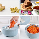 8-in-1 Vegetable Slicer & Grater Set Mandoline Slicer with Peeler, Onion Chopper, Strainer & Kitchen Accessories