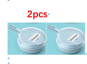 8-in-1 Vegetable Slicer & Grater Set Mandoline Slicer with Peeler, Onion Chopper, Strainer & Kitchen Accessories