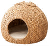 Woven Rattan Circular Cat Bed – Soft Cushion – Indoor Cat Nest – Stylish Pet Furniture 