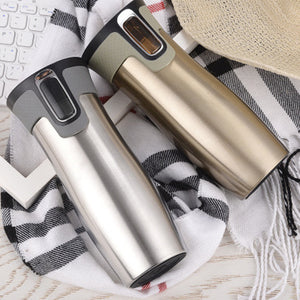 Shopall Nest Vacuum Insulated Stainless Steel Travel Mug – Thermal Water Bottle for Hot & Cold Drinks,