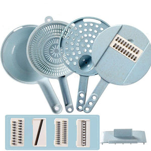 8-in-1 Vegetable Slicer & Grater Set Mandoline Slicer with Peeler, Onion Chopper, Strainer & Kitchen Accessories