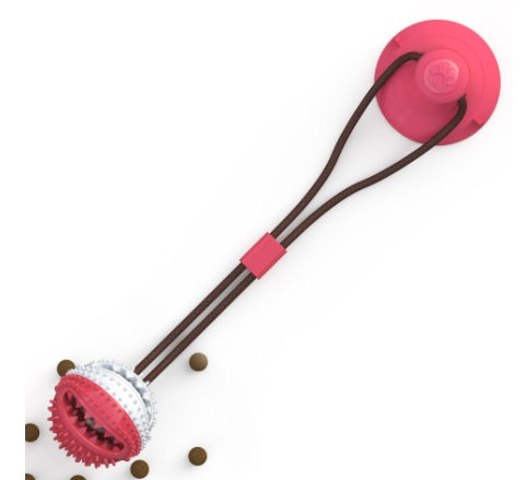 Interactive Dog Suction Cup Chew Toy – Tartar Remover & Tug-of-War Ball for Dental Health & Energy Relief