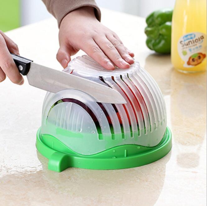 Shopall Nest Creative Salad Cutter Bowl – 60-Second Fruit & Vegetable Chopper for Quick, Healthy Meals | Easy Clean & BPA-Free