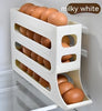 Shopeall Nest 4-Layer Automatic Egg Roller Tray – Large Capacity Sliding Egg Holder for Refrigerator Side Door Storage