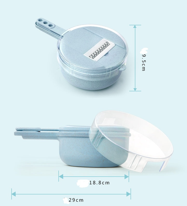 8-in-1 Vegetable Slicer & Grater Set Mandoline Slicer with Peeler, Onion Chopper, Strainer & Kitchen Accessories
