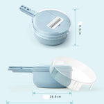 8-in-1 Vegetable Slicer & Grater Set Mandoline Slicer with Peeler, Onion Chopper, Strainer & Kitchen Accessories