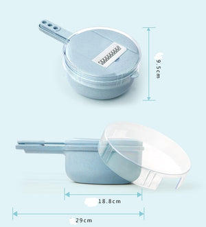 8-in-1 Vegetable Slicer & Grater Set Mandoline Slicer with Peeler, Onion Chopper, Strainer & Kitchen Accessories