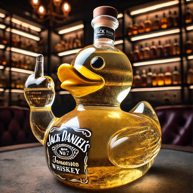 Shopall Nest Funny French Whiskey Glass Bottle – Novelty Liquor Decanter for Bar, Home, or Gift – 750ml Vintage Humor Design