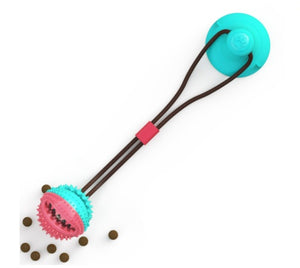 Interactive Dog Suction Cup Chew Toy – Tartar Remover & Tug-of-War Ball for Dental Health & Energy Relief